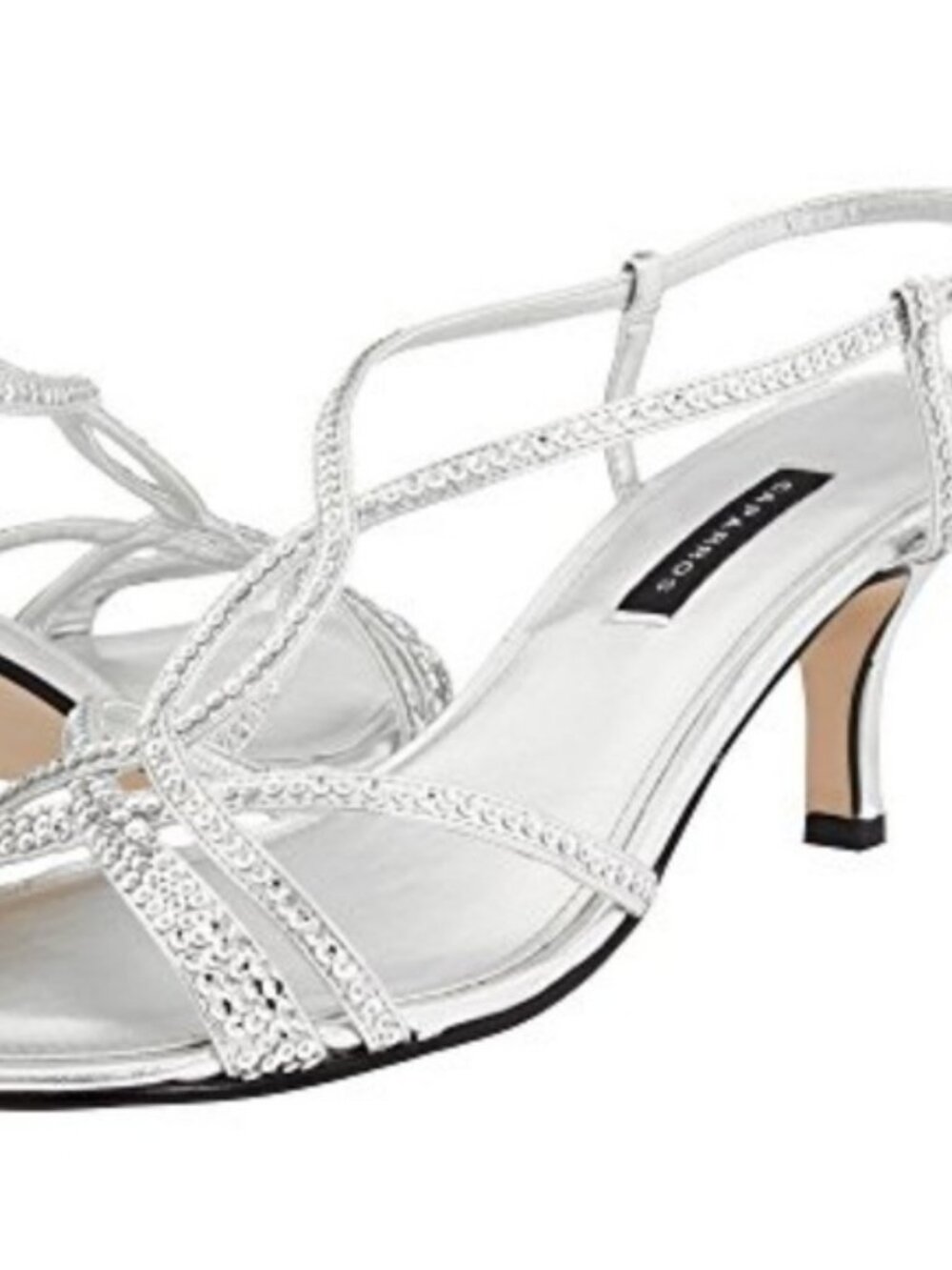 Caparros "Pandora" Silver Metallic Heels